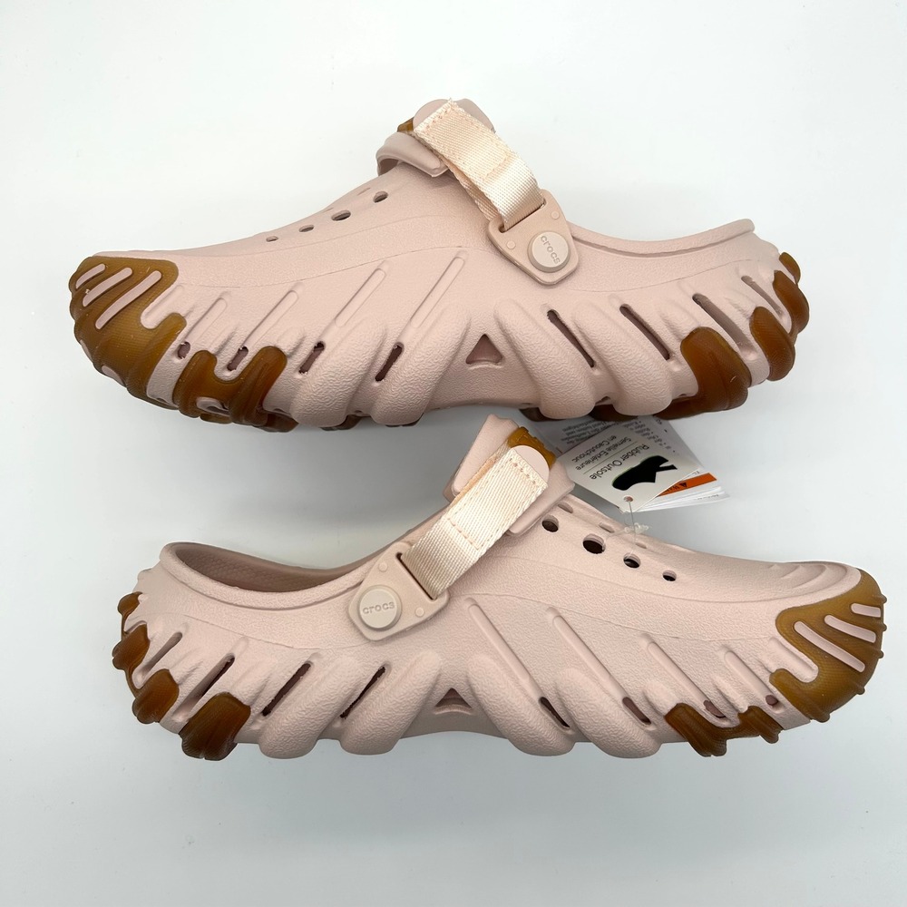 Crocs Echo Gum Ro Clog Womens 8 Pink Clay 211675-6UR Streetwear Chunky Slip On - Picture 8 of 11